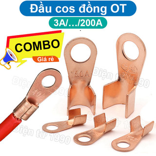 [Giá sỉ] Đầu Cos đồng OT, cos bấm bình acquy, đầu nối dây điện bằng đồng chất lượng cao