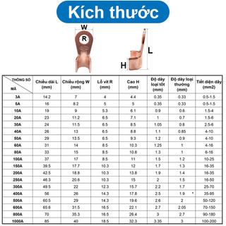 [Giá sỉ] Đầu Cos đồng OT, cos bấm bình acquy, đầu nối dây điện bằng đồng chất lượng cao