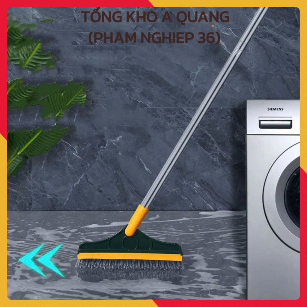 Chổi Chà Sàn Nhà Tắm Đa Năng – Chổi Quét Nhà Vệ Sinh Màu Xanh, Thiết Kế Đầu Gạt Nước Và Đầu Xoay 120 Độ Linh Hoạt  Chổi