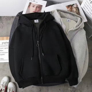Áo Khoác Hoodie Zip Lót Lông Cừu Cực Dày Dặn - Áo Khoác Nỉ Bông Cao Cấp Form Dáng Basic Cho Nam Nữ Hot Trend 2025