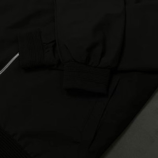 Áo Khoác Bomber Gió Nam Nữ DSQ Đen Thân Trơn Khoá Zip Bạc Ống Bo Sọc Gân Lót 2 Lớp Đơn Giản Basic Hot Trend 2025