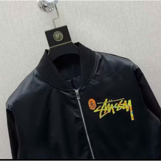 Áo Khoác Bomber Gió Nam Nữ In Hình Cá Mập Túi Khoá Zip Chất Liệu Gió 2 Lớp Dày Dặn Cho AE Boy Phố Hottrend Hot Trend 202
