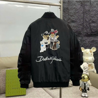 Áo Khoác Bomber Gió Nam Nữ Dolc Logo Thêu Họa Tiết In Sau Lưng 2 Lớp Siêu Hot Hot Trend 2025