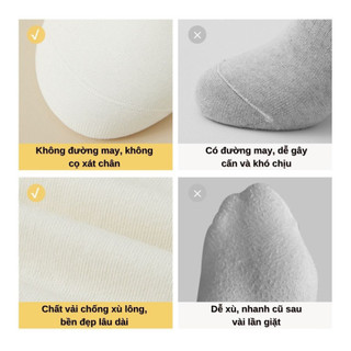 Combo 3 tất cotton họa tiết mèo dễ thương, chất liệu bông cao cấp mềm mịn, co giãn thoáng khí, bền màu Life Plus - TGN06