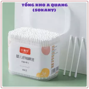 Hộp tăm bông 400 cây siêu mềm, ngoáy tai 2 đầu an toàn tuyệt đối – bảo vệ đôi tai bé yêu từ những chi tiết nhỏ nhất