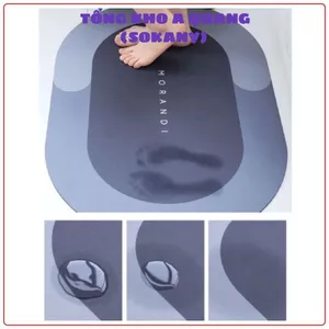 Thảm silicon lau chân chống trơn trượt siêu thấm hút, mang lại không gian nhà tắm sạch sẽ