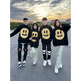Áo Len Sweater Unisex Mặt Cười Đờ Riu Form Rộng Hàn Quốc Chất Lông Thỏ Mềm Mịn Không Xù Xu Hướng 2024 Boy Phố 2025