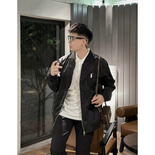 Áo Khoác Bomber Gió Cao Cấp Nam Nữ RLX Thêu Logo Ngựa Chiến Binh - Áo Dày Dặn 2 Lớp Zip Bạc Phố Fashion Boy Phố 2025
