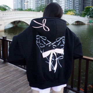 Áo hoodie zip unisex màu hồng Bow - Năm màu sắc lựa chọn, kiểu dáng boxy thời trang và năng động. Boy Phố 2025