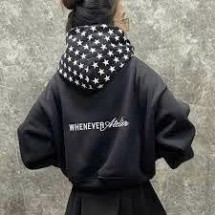 Áo khoác nỉ hoodie zip in hình ngôi sao với mũ cho cả nam nữ, chất liệu nỉ dày dạn siêu thời trang. Boy Phố 2025