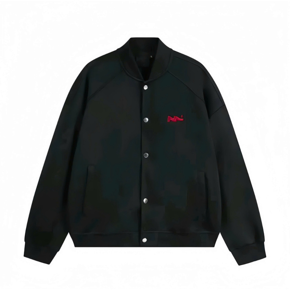 Áo khoác bomber nỉ 2 lớp da, có logo thêu nổi, dày dặn, thời trang cho cả nam và nữ. Boy Phố 2025