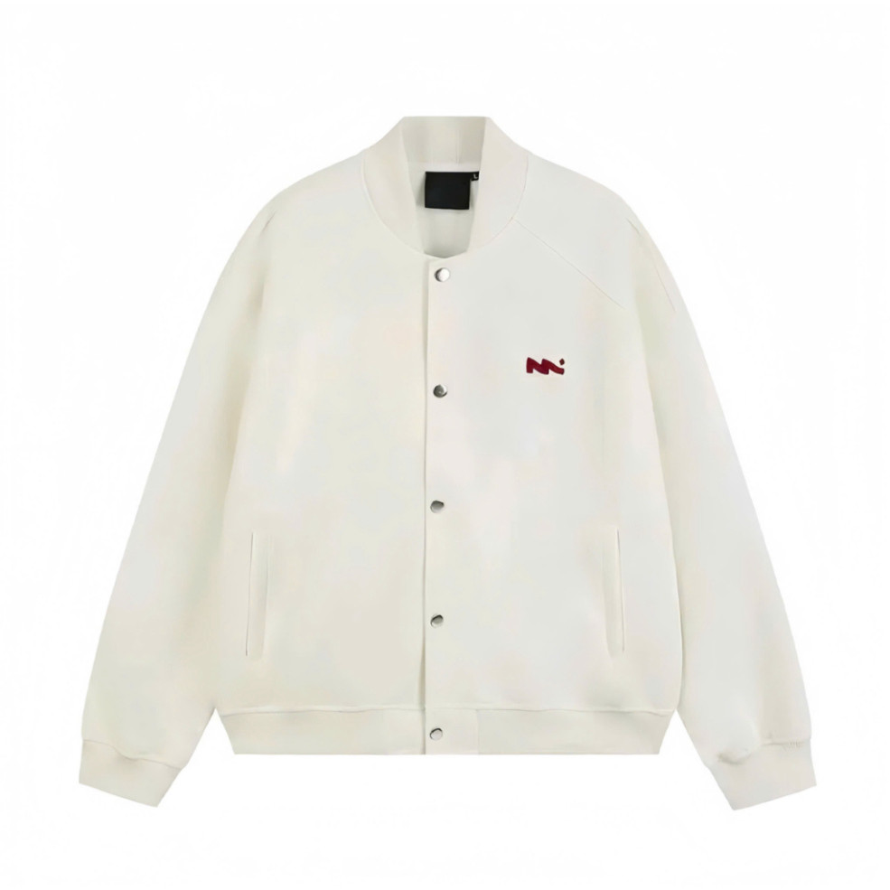 Áo khoác bomber nỉ 2 lớp da, có logo thêu nổi, dày dặn, thời trang cho cả nam và nữ. Boy Phố 2025