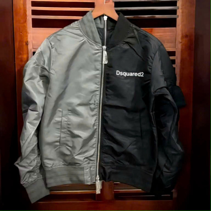 Áo Khoác Bomber Hai Màu DSQUARED2 Xám Đen - Phong Cách Thời Trang, Chất Liệu Dày Đặc, Chống Gió Tốt. Boy Phố 2025