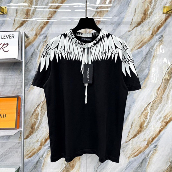 Áo phông Unisex BURLON họa tiết cánh chim, áo thun basic cotton form rộng, xu hướng thời trang 2025. Boy Phố 2025