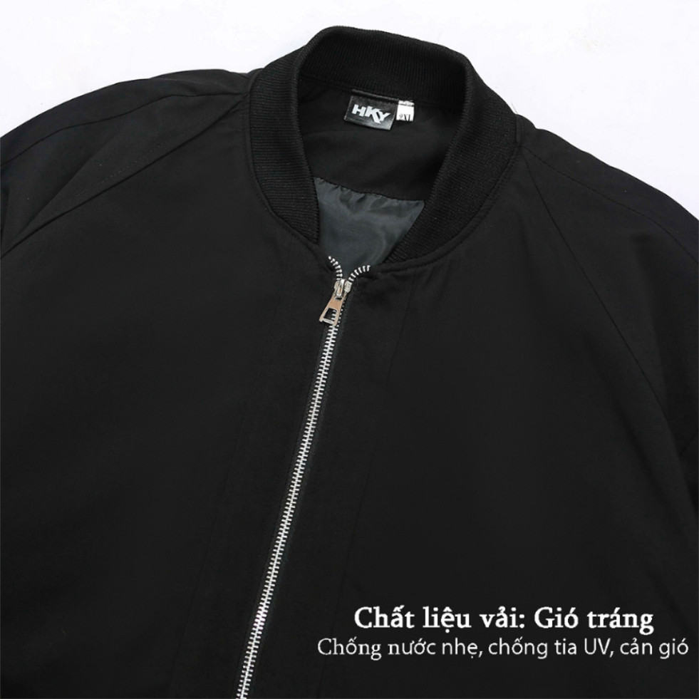 Áo Khoác Bomber Dù Hai Lớp Nam Nữ Chống Nước, Cản Gió, Thiết Kế Túi Trong SOLADO BOMBER01 Boy Phố 2025