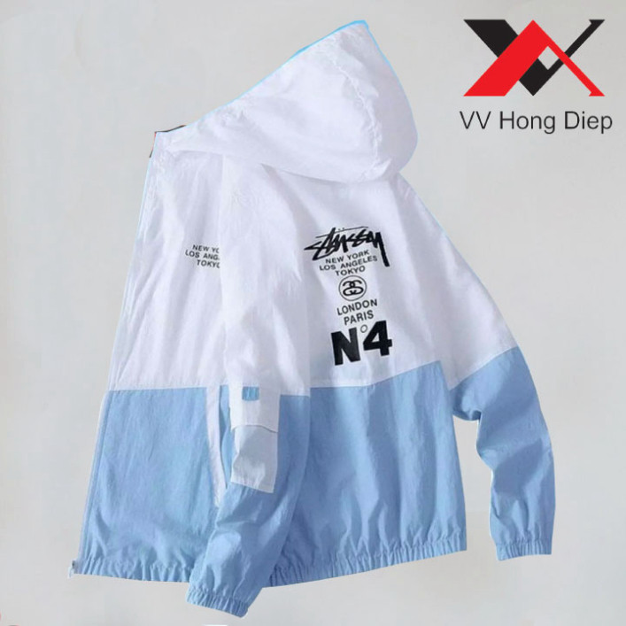 Áo Khoác Dù Phối Màu 2 Lớp Cho Nam Nữ Mẫu N4 V V Hồng Diệp [Bao Gồm Túi Bên Trong] Boy Phố 2025