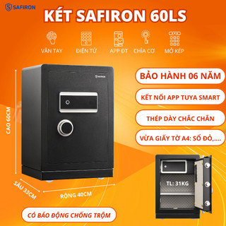 [BẢN TIẾNG VIỆT] Két Sắt Thông Minh Safiron 60LS Kết Nối Ứng Dụng Điện Thoại, Bảo Hành 6 Năm