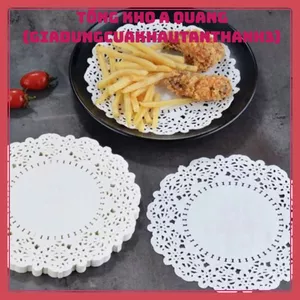 Giấy Nến Lót Nồi Chiên Không Dầu – Bộ 140 Tờ Thấm Hút Dầu Mỡ, Hoa Văn Trang Trí Đẹp Mắt