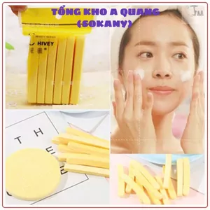 Bông rửa mặt nở bọt biển loại 1 siêu sạch, siêu mềm mịn, hỗ trợ chăm sóc da mặt hàng ngày
