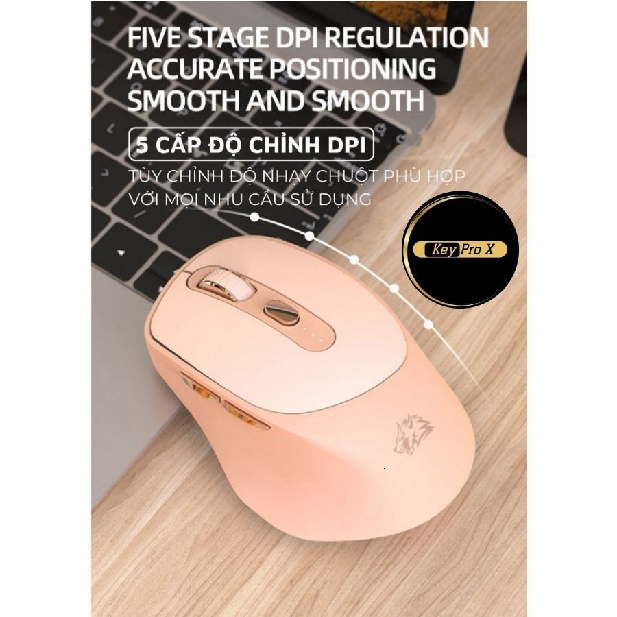 Chuột Không Dây Máy Tính Bluetooth X7 Wireless Pin Sạc Kết Nối 2 Chế Độ Cho Mọi Thiết Bị Máy Tính, LaptopChuột Không Dây