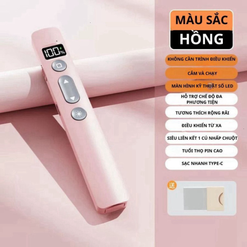 Bút trình chiếu Powerpoint KeyPro, bút bấm thuyết trình 3A 2.4GHz, Điều khiển từ xa bền bỉ di động USB 2025 -BH12T