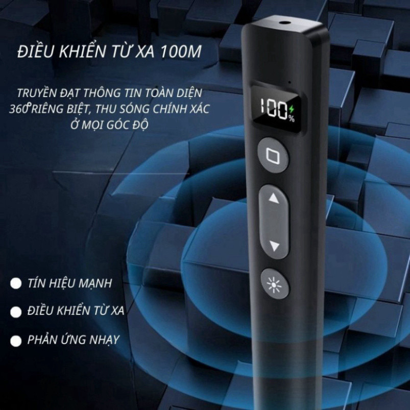 Bút trình chiếu Powerpoint KeyPro, bút bấm thuyết trình 3A 2.4GHz, Điều khiển từ xa bền bỉ di động USB 2025 -BH12T