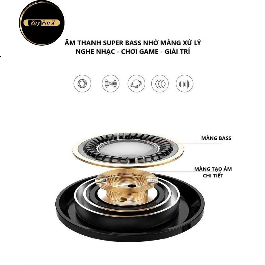 Tai Nghe Nhét Tai HiFi S2000 Pro Super Bass Chống Ồn Cực Tốt, Âm Thanh Khủng, Chơi Game