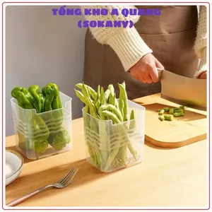 Hộp Nhựa Q12 Đựng Đồ Ăn Rau Củ Quả Tiện Lợi Đa Năng Cho Nhà Bếp Gọn Gàng Ngăn Nắp