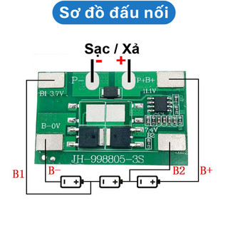 Mạch cân bằng bảo vệ pin lithium 18650 BMS 3S có/không có kẽm hàn