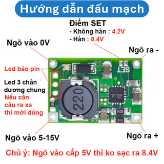 Mạch sạc pin TP5100 4.2V(1S) hoặc 8.4V(2S) 2A