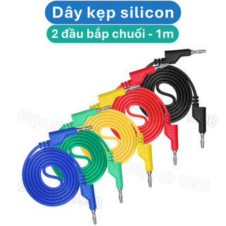 Dây kẹp silicon 2 đầu bắp chuối 1m
