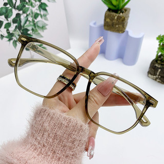 Mắt kính cận thị kính cận có độ sẵn - 0 ~ - 4.25 gọng trong suốt chống ánh sáng xanh phong cách Hàn Quốc kính 1704