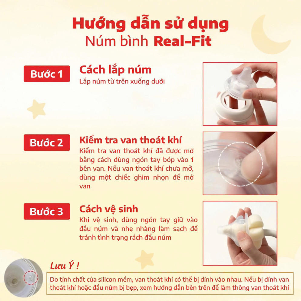 Thế hệ 3 - Núm ty bình Moyuum Hàn Quốc chính hãng