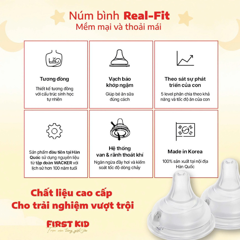 Thế hệ 3 - Núm ty bình Moyuum Hàn Quốc chính hãng