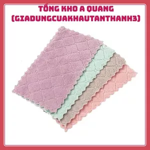 Khăn lau 2 mặt thấm hút nước đa năng, combo 10 chiếc, set 5 khăn tiện lợi cho gia đình hiện đại