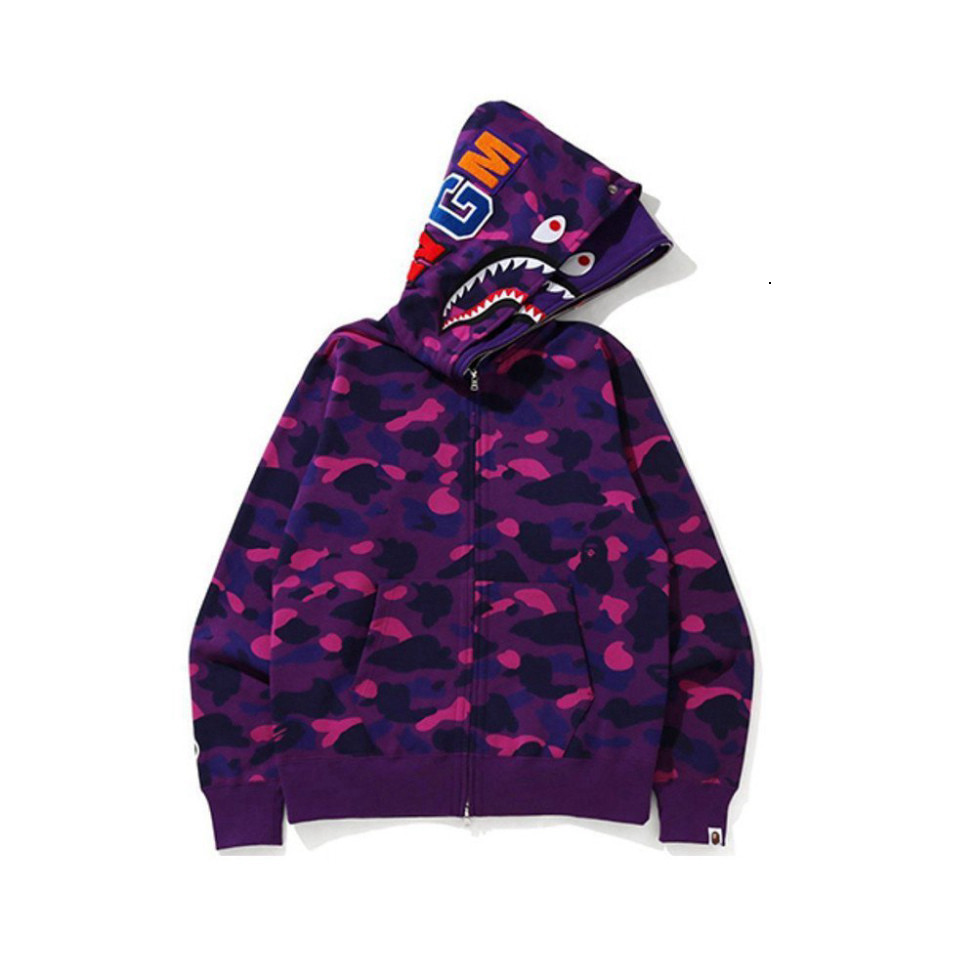 Áo Hoodie Bape Cá Mập Nam Dây Kéo Đôi, Thiết Kế Thời Trang Dành Cho Các ...