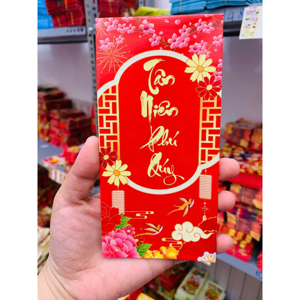 Bao Lì Xì Tết truyền thống 2025 sổ đổ sổ hồng hot trend chibi thịnh vượng may mắn phúc lọc thọ Tết 2025 Ất Tỵ