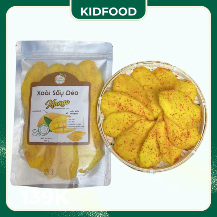 Xoài Sấy Dẻo - Sấy Dẻo  Muối Ớt, Ngọt Thanh Chua Cay, Mềm Dẻo, Không Xơ - Mứt Tết Đặc Sản, xoài sấy