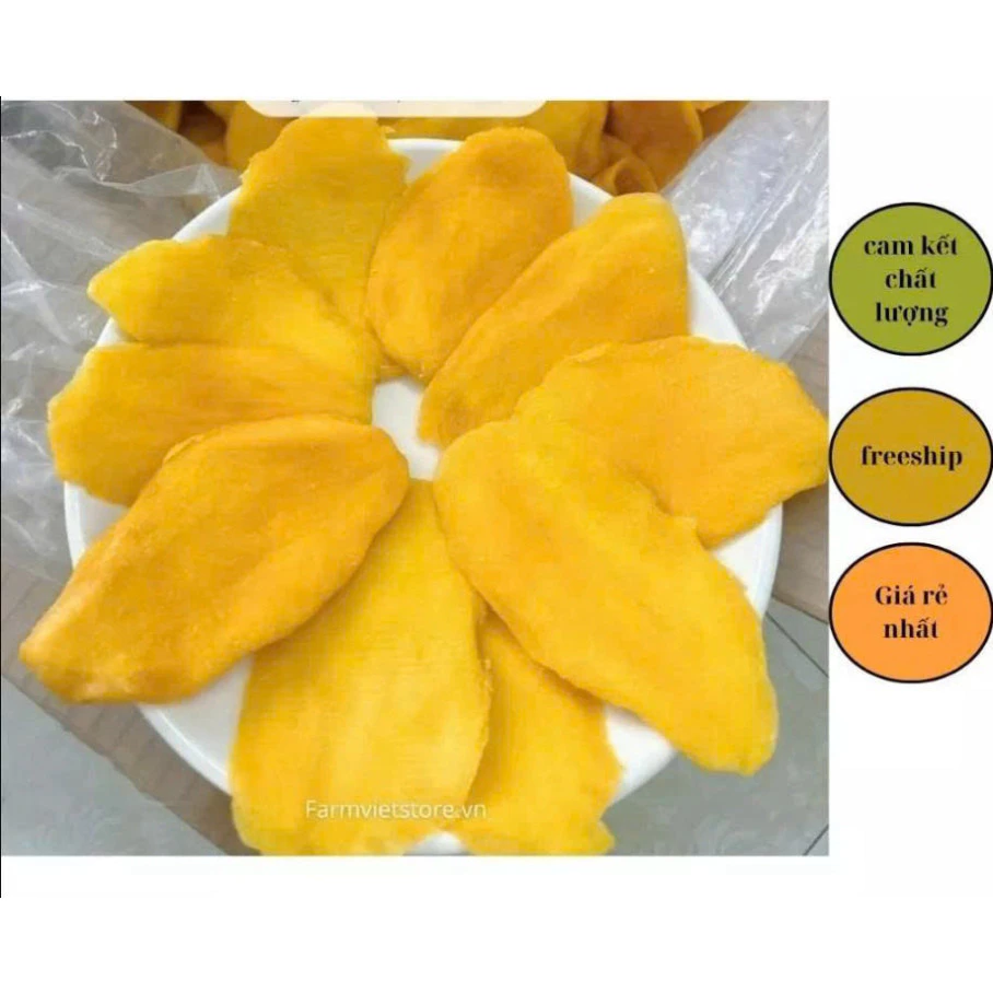 Xoài Sấy Dẻo - Sấy Dẻo  Muối Ớt, Ngọt Thanh Chua Cay, Mềm Dẻo, Không Xơ - Mứt Tết Đặc Sản, xoài sấy