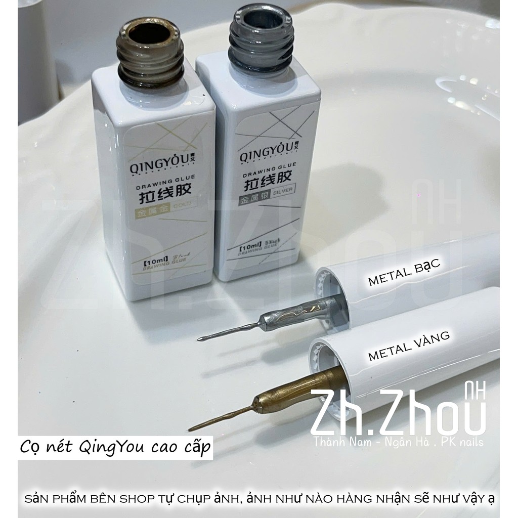 Cọ nét gel QingYou chất gel đặc đầu cọ mảnh, Cọ nét gel , cọ kẻ fen đầu móng, cọ nét metal