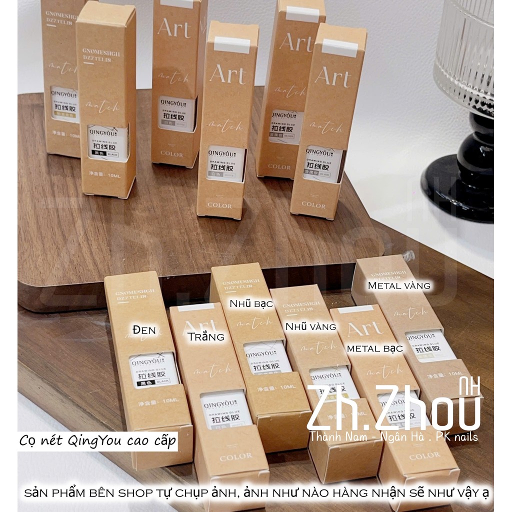 Cọ nét gel QingYou chất gel đặc đầu cọ mảnh, Cọ nét gel , cọ kẻ fen đầu móng, cọ nét metal
