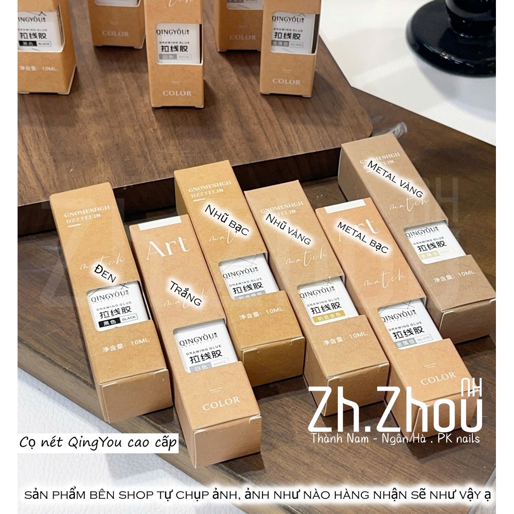 Cọ nét gel QingYou chất gel đặc đầu cọ mảnh, Cọ nét gel , cọ kẻ fen đầu móng, cọ nét metal