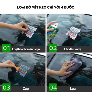 Nước Lau Kính, Lau Vết Keo Bang Dinh, Vết Bẩn, Vết Cao Su Trên Mọi Bề Mặt Ngói BX03
