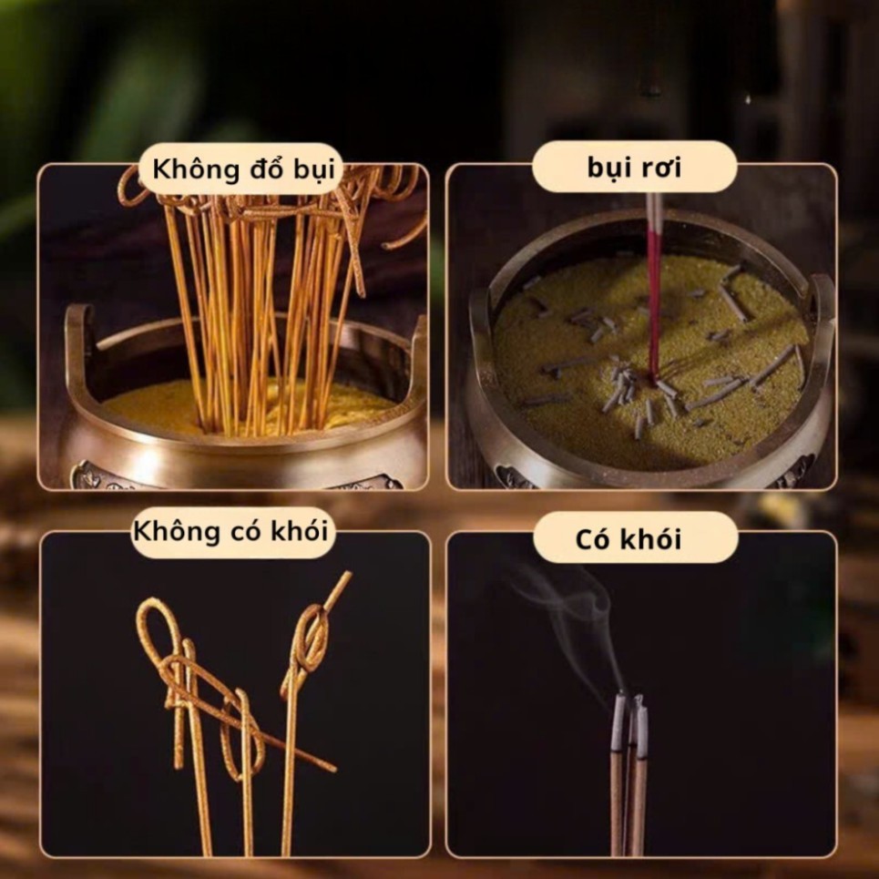 Hộp nhang cuộn thần tài, hộp 200 nén hương thần tài nhang tài lộc ít khói không tàn rụng TIATO STORE