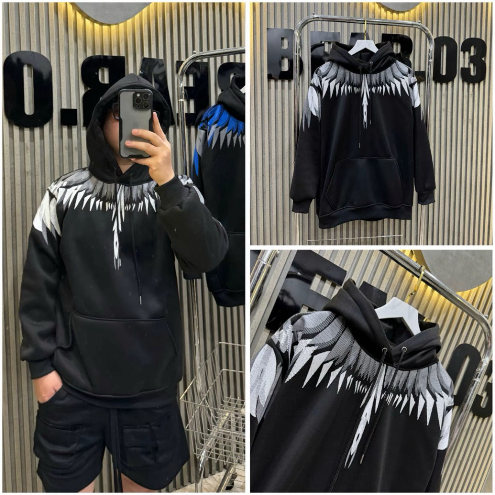 Áo Hoodie Boy Phố In Họa Tiết Cánh Chim Đại Bàng Chất Nỉ Bông Mũ 2 Lớp. Áo Hoodie Hottrend Hàng Đẹp Dày Dặn Boy Phố 2025