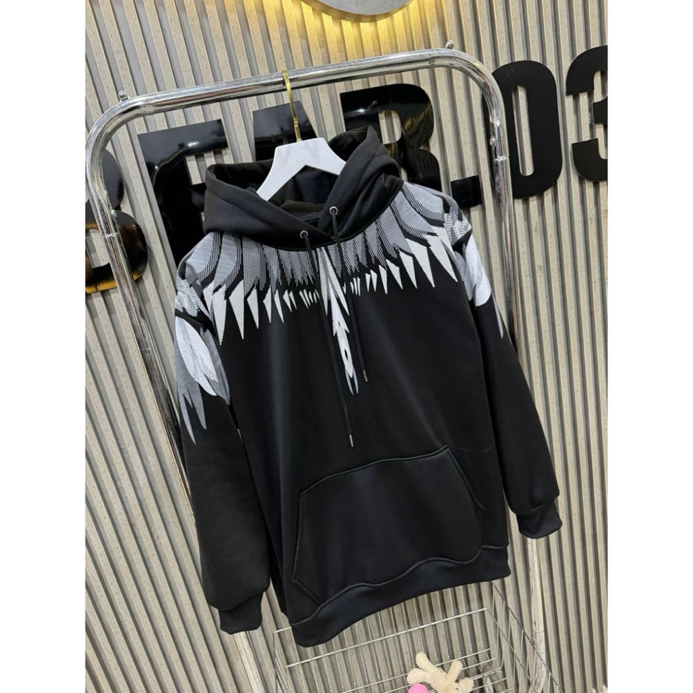 Áo Hoodie Boy Phố In Họa Tiết Cánh Chim Đại Bàng Chất Nỉ Bông Mũ 2 Lớp. Áo Hoodie Hottrend Hàng Đẹp Dày Dặn Boy Phố 2025