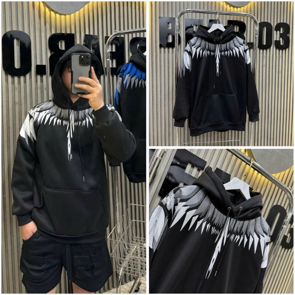 Áo Hoodie Boy Phố In Họa Tiết Cánh Chim Đại Bàng Chất Nỉ Bông Mũ 2 Lớp. Áo Hoodie Hottrend Hàng Đẹp Dày Dặn Boy Phố 2025