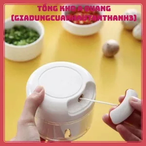 Máy xay cầm tay mini có dây rút – thiết kế nhỏ gọn, xay hành tỏi ớt nhanh chóng, dễ dàng vệ sinh sau khi sử dụng