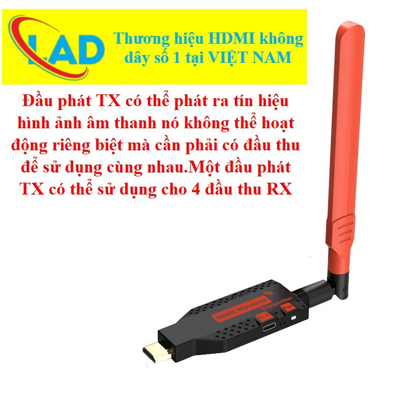 Transmitter HDMI không dây 150m 1TX 2RX 3RX 4RX cho laptop kết nối máy chiếu và TV (150ALL)