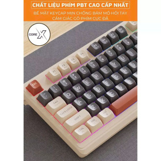 Bộ Bàn Phím Không Dây Bluetooth M96 LED 7 Màu Có Màn Hình, 2 Mode, Phím PBT Cao Cấp, Gõ Êm Chống Ồn Cho Win/ Mac OS .